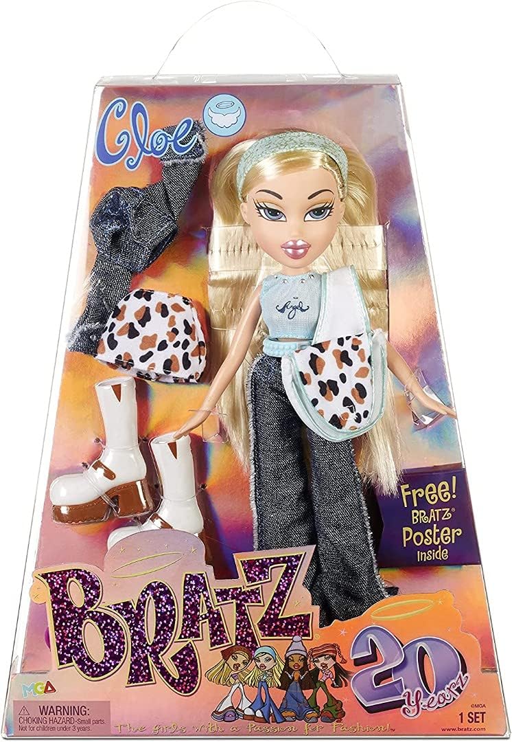 Bratz 20 Yearz Special Anniversary Edition Original Fashion Doll Cloe with Accessories and Holographic Poster<